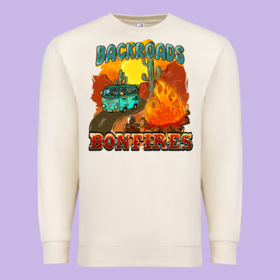 Backroads And Bonfire Premium Sweatshirt Designed By Nancycooperartshop