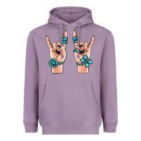 Lavender gemstone rock hand Heavyweight Hoodie - MaliasSmallBusiness