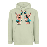 Matcha gemstone rock hand Heavyweight Hoodie - MaliasSmallBusiness