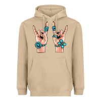 Mushroom gemstone rock hand Heavyweight Hoodie - MaliasSmallBusiness