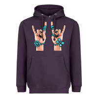 Plum gemstone rock hand Heavyweight Hoodie - MaliasSmallBusiness