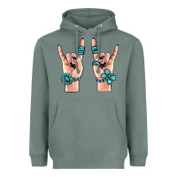 Sage gemstone rock hand Heavyweight Hoodie - MaliasSmallBusiness