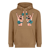 Toasted Coconut gemstone rock hand Heavyweight Hoodie - MaliasSmallBusiness