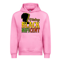 Fuchsia Pink feeling blacknificent Urban Hoodie - NancyCooperArtShop