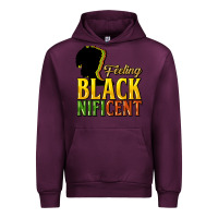 Mauve Wine feeling blacknificent Urban Hoodie - NancyCooperArtShop