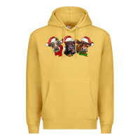 Antique Gold christmas heifers Premium Hoodie - LillyAllenDesigns
