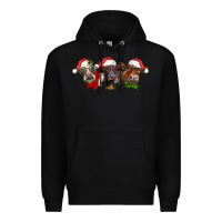 Black christmas heifers Premium Hoodie - LillyAllenDesigns