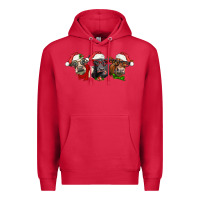 Cardinal christmas heifers Premium Hoodie - LillyAllenDesigns