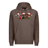 Coffee christmas heifers Premium Hoodie - LillyAllenDesigns