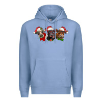 Colony Blue christmas heifers Premium Hoodie - LillyAllenDesigns