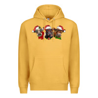 Mustard christmas heifers Premium Hoodie - LillyAllenDesigns