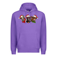 Purple christmas heifers Premium Hoodie - LillyAllenDesigns