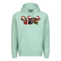 Seafoam christmas heifers Premium Hoodie - LillyAllenDesigns