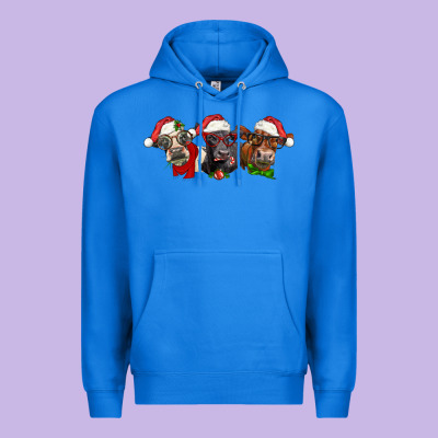 Christmas Heifers Premium Hoodie Designed By Lillyallendesigns