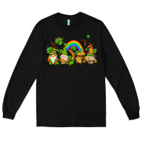 Black st patricks gnomes with rainbow Long Sleeve Tee - AdoDesignShop