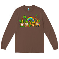 Chestnut st patricks gnomes with rainbow Long Sleeve Tee - AdoDesignShop