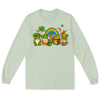 Matcha st patricks gnomes with rainbow Long Sleeve Tee - AdoDesignShop