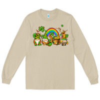 Mushroom st patricks gnomes with rainbow Long Sleeve Tee - AdoDesignShop