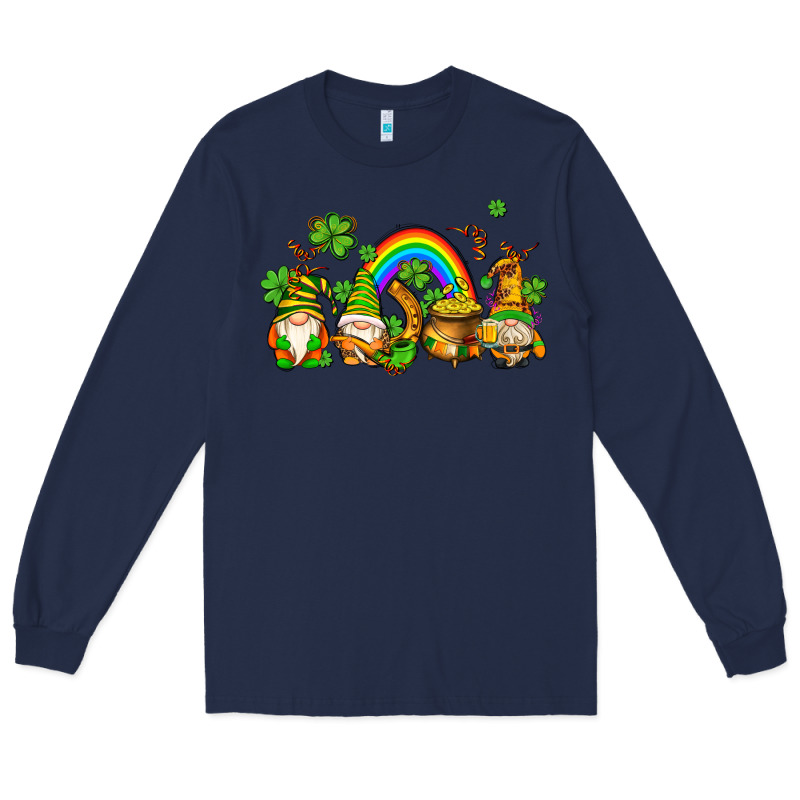 St Patricks Gnomes With Rainbow Long Sleeve Tee by AdoDesignShop | Teevron