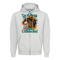 Dove Grey dead inside but caffeinated Zipper Hoodie - Jasminsmagicworld