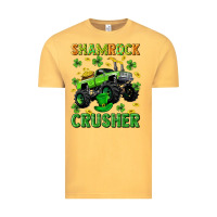 Vintage Mustard st patricks shamrock crusher Vintage Tee - Neo Western