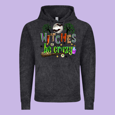 Witches Be Crazy Vintage Hoodie Designed By Zillion Design Studio