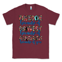Burgundy freedom because of bravery because of selflessness because of you Classic Tee - JahusDesignShop