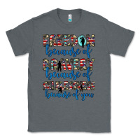 Charcoal Heather freedom because of bravery because of selflessness because of you Classic Tee - JahusDesignShop