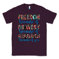 Plum freedom because of bravery because of selflessness because of you Classic Tee - JahusDesignShop
