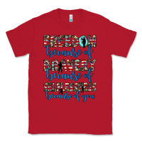 Red freedom because of bravery because of selflessness because of you Classic Tee - JahusDesignShop