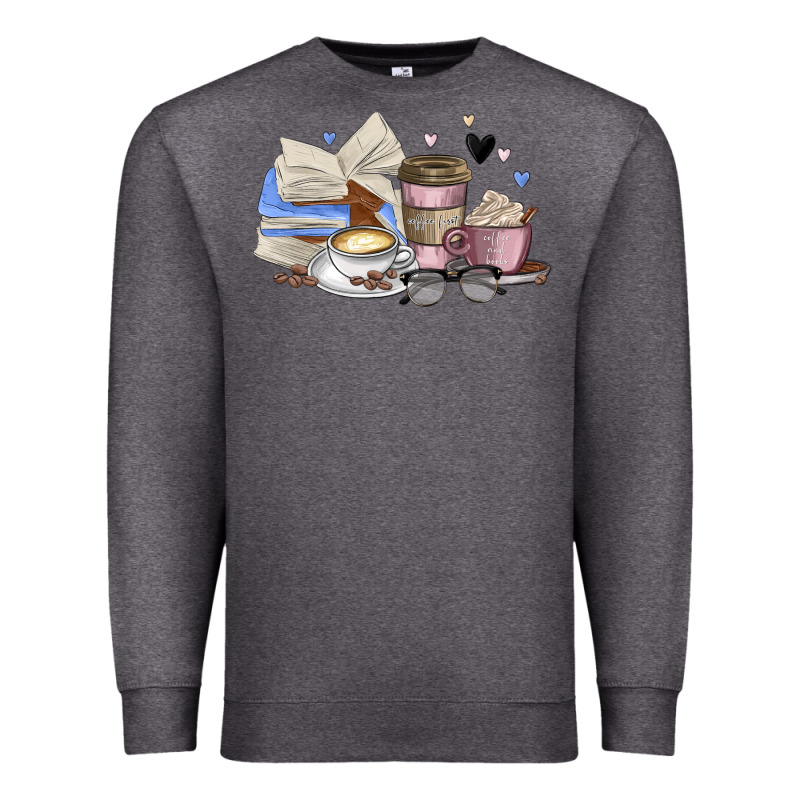 Coffee And Books Premium Sweatshirt by MaliasSmallBusiness | Teevron