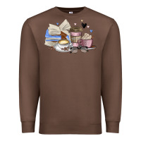 Chestnut coffee and books Premium Sweatshirt - MaliasSmallBusiness