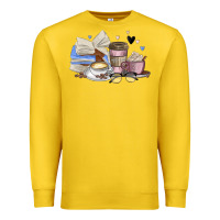 Lemon coffee and books Premium Sweatshirt - MaliasSmallBusiness