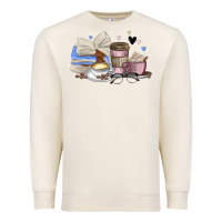 Sandshell coffee and books Premium Sweatshirt - MaliasSmallBusiness