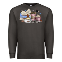 Smoke coffee and books Premium Sweatshirt - MaliasSmallBusiness