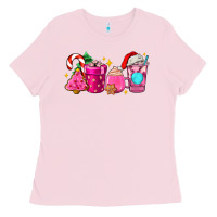 Bubblegum Pink pink christmas coffee cups Ladies Tee - AdoDesignShop