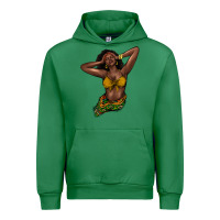 Emerald black woman Urban Hoodie - NancyCooperArtShop