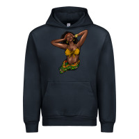 Navy black woman Urban Hoodie - NancyCooperArtShop