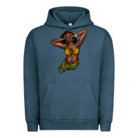 Pigment Midnight Navy black woman Urban Hoodie - NancyCooperArtShop