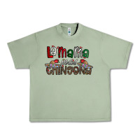 Oil Green la mama mas chingona Urban Heavy Tee - CowhideDigitalArt