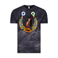 Cloud Black Halloween Horseshoe Vintage Tee - CowhideDigitalArt