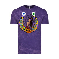 Cloud Purple Halloween Horseshoe Vintage Tee - CowhideDigitalArt