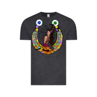 Vintage Black Halloween Horseshoe Vintage Tee - CowhideDigitalArt