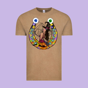 Halloween Horseshoe Vintage Tee Designed By Cowhidedigitalart