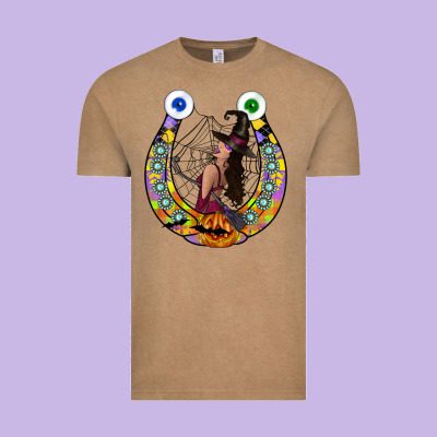 Halloween Horseshoe Vintage Tee Designed By Cowhidedigitalart
