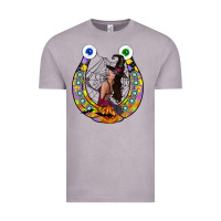 Vintage Zinc Halloween Horseshoe Vintage Tee - CowhideDigitalArt