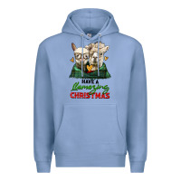 Colony Blue have a llamazing christmas alpaca head Premium Hoodie - LillyAllenDesigns