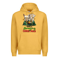 Mustard have a llamazing christmas alpaca head Premium Hoodie - LillyAllenDesigns