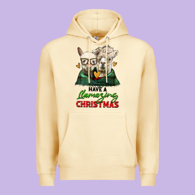 Have A Llamazing Christmas Alpaca Head Premium Hoodie Designed By Lillyallendesigns