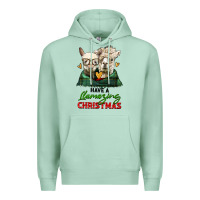 Seafoam have a llamazing christmas alpaca head Premium Hoodie - LillyAllenDesigns